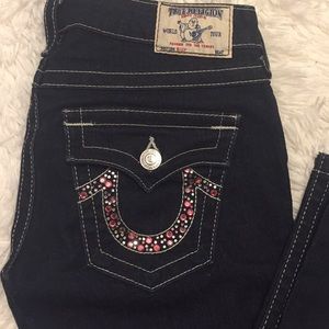 True Religion Billy Jeans with bedazzled Pockets